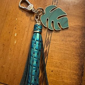 💚 EUC Brahmin Peacock Charm Tassel 💚